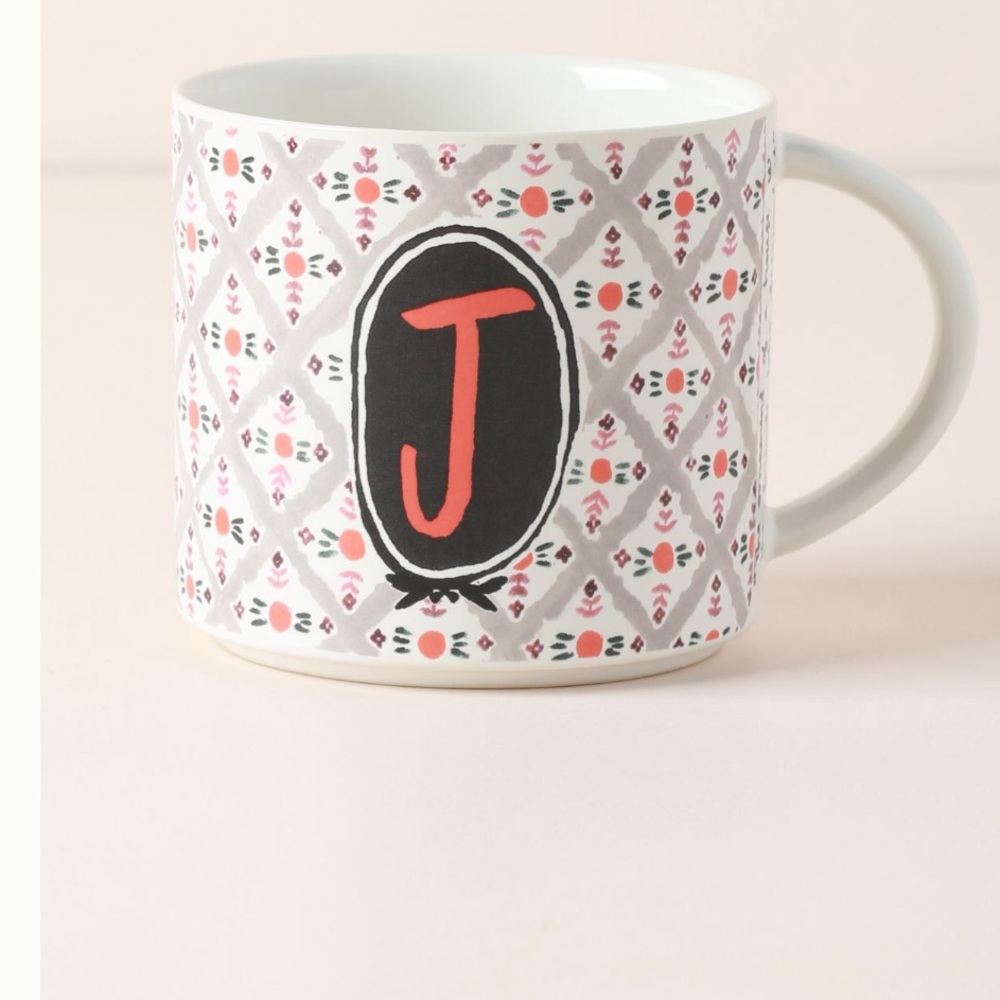 Anthropologie✨JO MONOGRAM MUG, NWT, letter J✨
